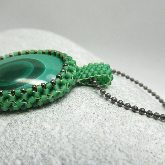 Malachite Cabochon pendant - Picture 5 of 12